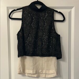A.L.C. Silk & Lace Sleeveless Top
